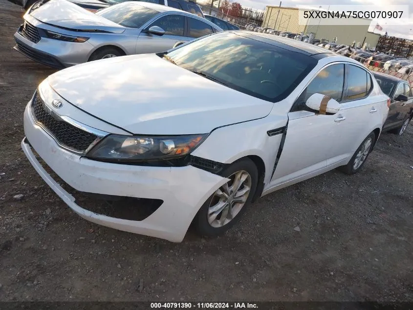 2012 Kia Optima Ex VIN: 5XXGN4A75CG070907 Lot: 40791390