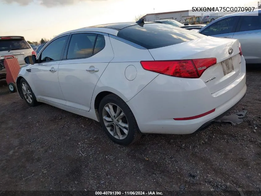 2012 Kia Optima Ex VIN: 5XXGN4A75CG070907 Lot: 40791390