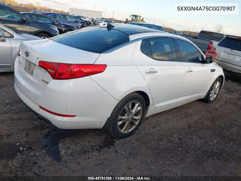 2012 Kia Optima Ex VIN: 5XXGN4A75CG070907 Lot: 40791390