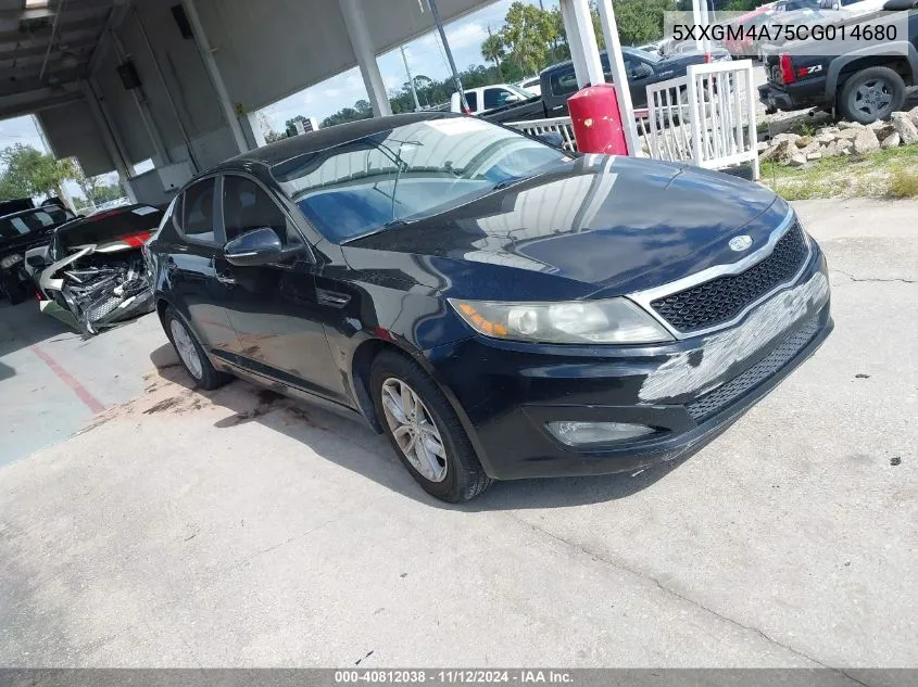 2012 Kia Optima Lx VIN: 5XXGM4A75CG014680 Lot: 40812038