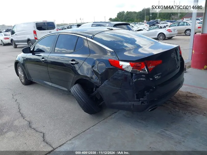 2012 Kia Optima Lx VIN: 5XXGM4A75CG014680 Lot: 40812038