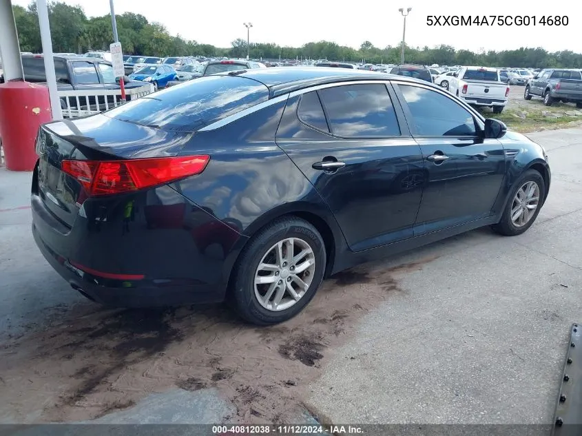 2012 Kia Optima Lx VIN: 5XXGM4A75CG014680 Lot: 40812038