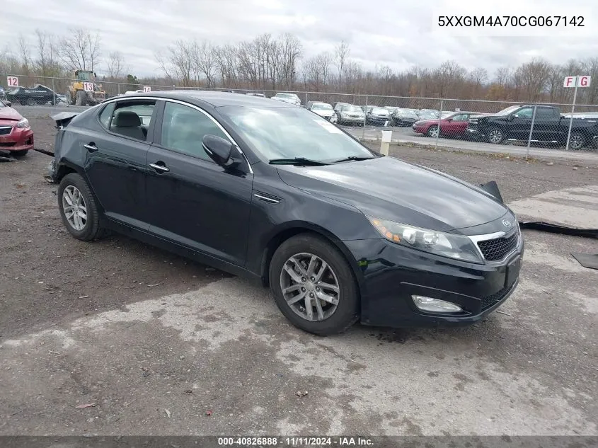 2012 Kia Optima Lx VIN: 5XXGM4A70CG067142 Lot: 40826888