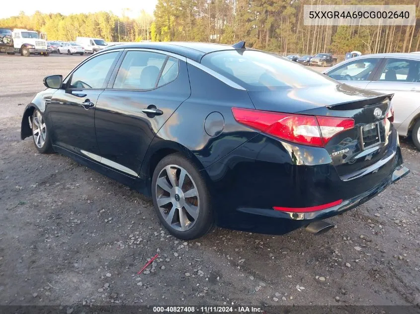 2012 Kia Optima Sx VIN: 5XXGR4A69CG002640 Lot: 40827408