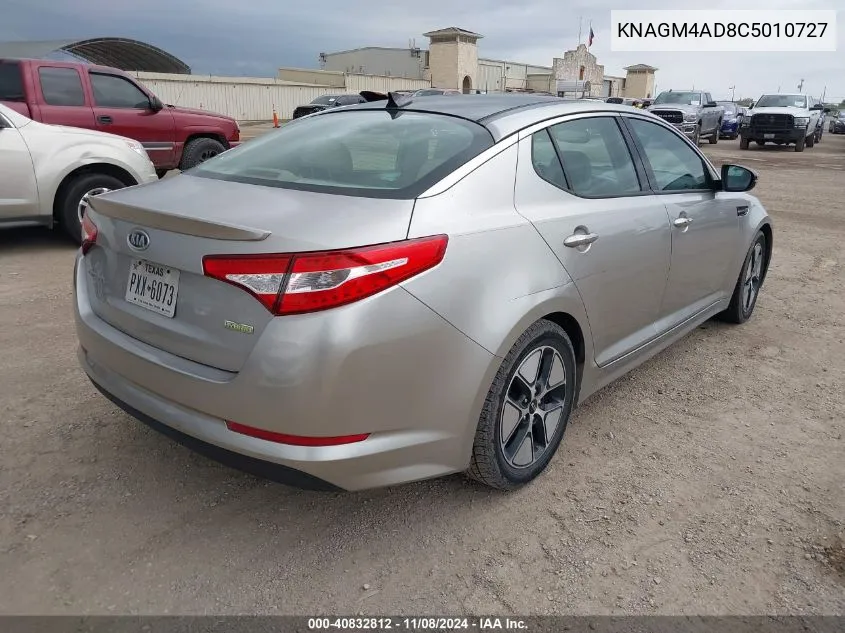 2012 Kia Optima Hybrid Ex VIN: KNAGM4AD8C5010727 Lot: 40832812