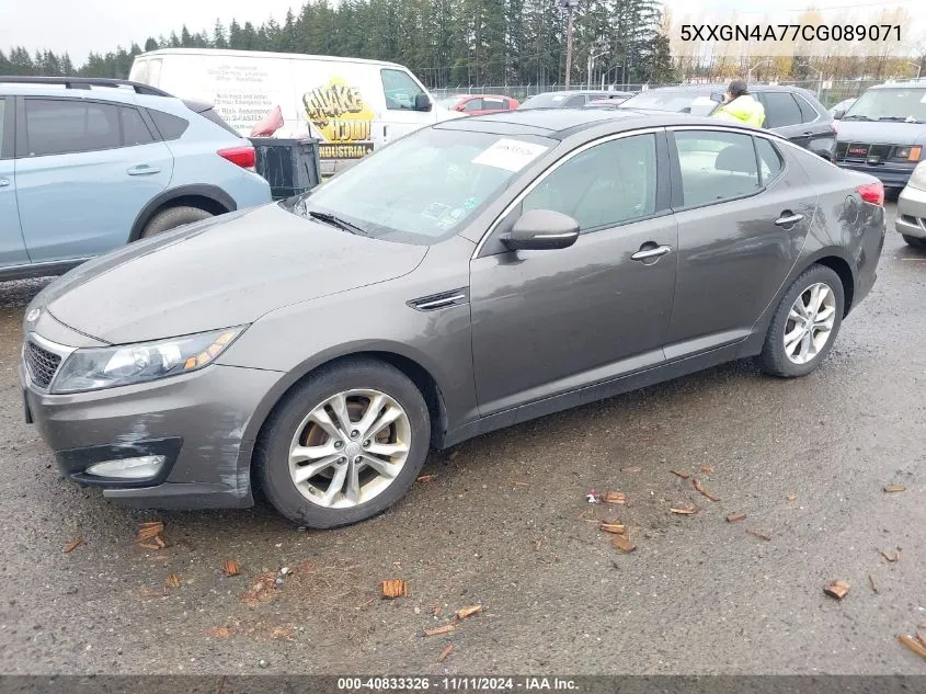 2012 Kia Optima Ex VIN: 5XXGN4A77CG089071 Lot: 40833326