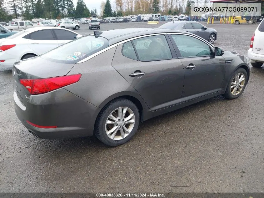 2012 Kia Optima Ex VIN: 5XXGN4A77CG089071 Lot: 40833326