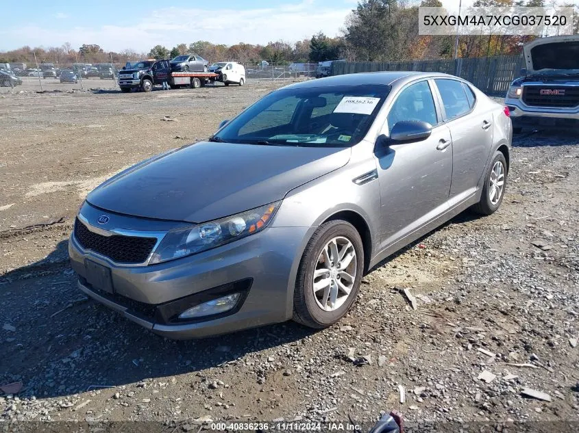 2012 Kia Optima Lx VIN: 5XXGM4A7XCG037520 Lot: 40836236