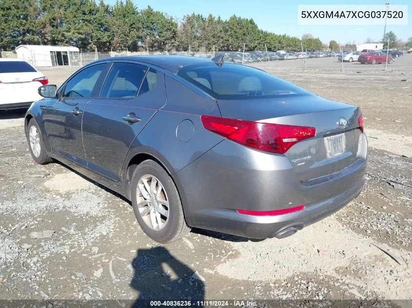 2012 Kia Optima Lx VIN: 5XXGM4A7XCG037520 Lot: 40836236