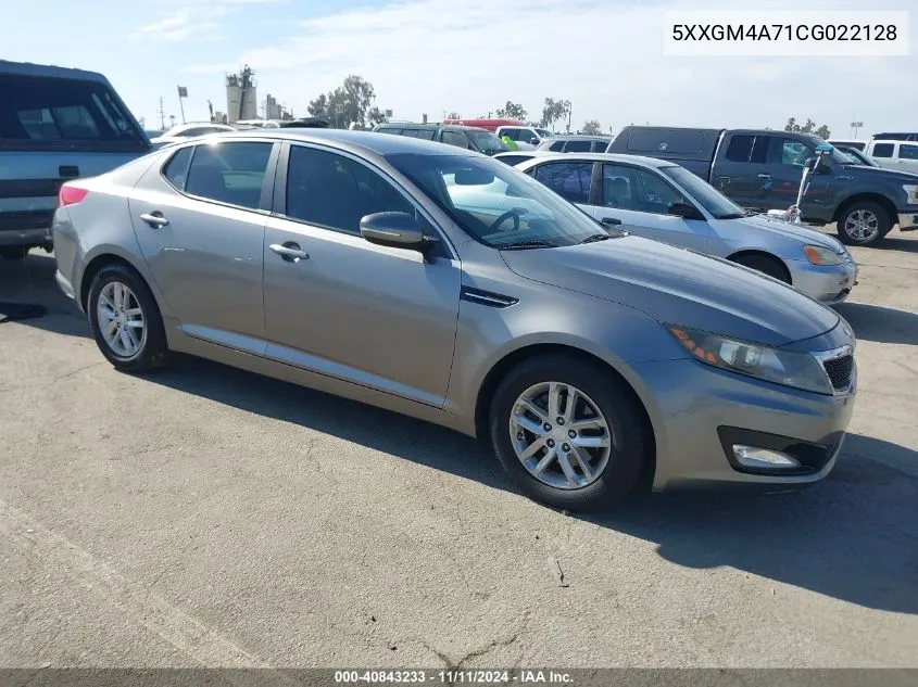 2012 Kia Optima Lx VIN: 5XXGM4A71CG022128 Lot: 40843233