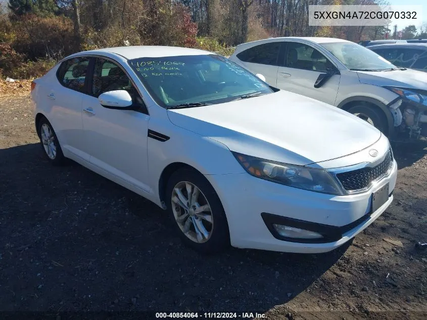 2012 Kia Optima Ex VIN: 5XXGN4A72CG070332 Lot: 40854064