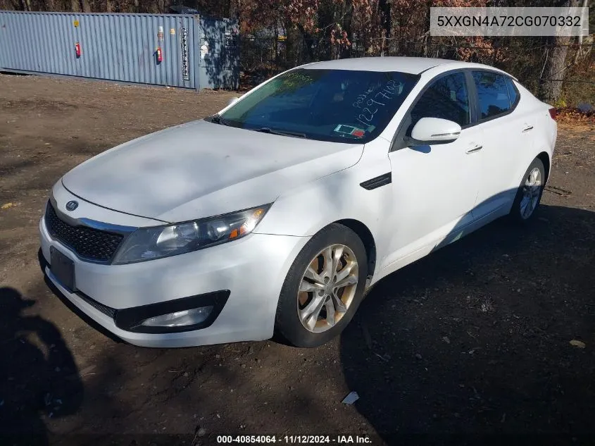 2012 Kia Optima Ex VIN: 5XXGN4A72CG070332 Lot: 40854064