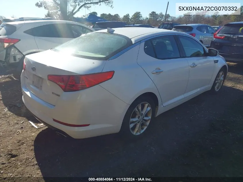 2012 Kia Optima Ex VIN: 5XXGN4A72CG070332 Lot: 40854064