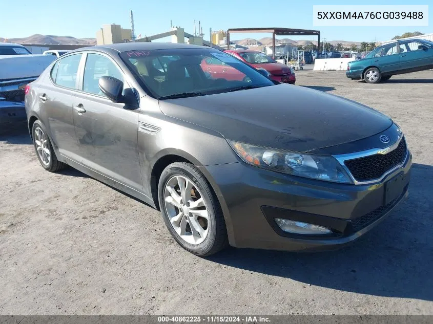 2012 Kia Optima Lx VIN: 5XXGM4A76CG039488 Lot: 40862225