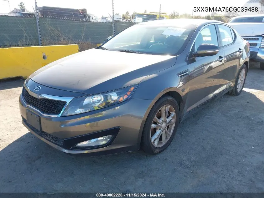 2012 Kia Optima Lx VIN: 5XXGM4A76CG039488 Lot: 40862225