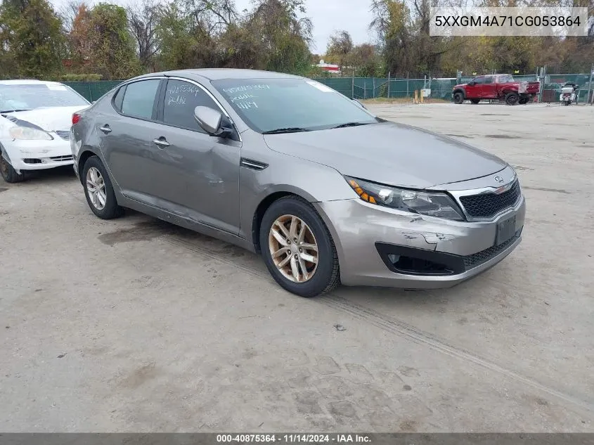 2012 Kia Optima Lx VIN: 5XXGM4A71CG053864 Lot: 40875364