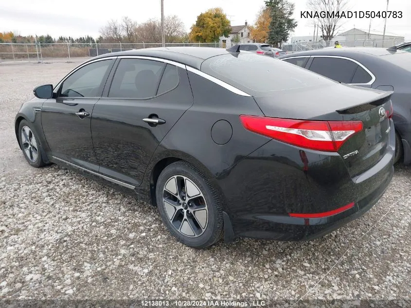 2013 Kia Optima Hybrid VIN: KNAGM4AD1D5040783 Lot: 12138013