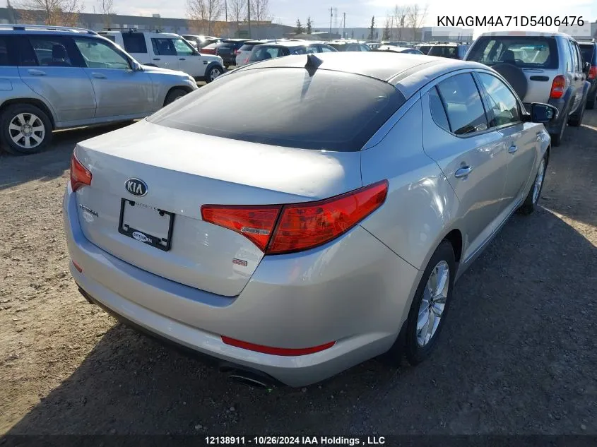 2013 Kia Optima VIN: KNAGM4A71D5406476 Lot: 12138911