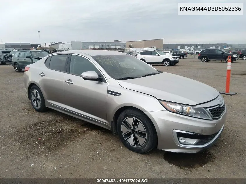 2013 Kia Optima Hybrid VIN: KNAGM4AD3D5052336 Lot: 30047462