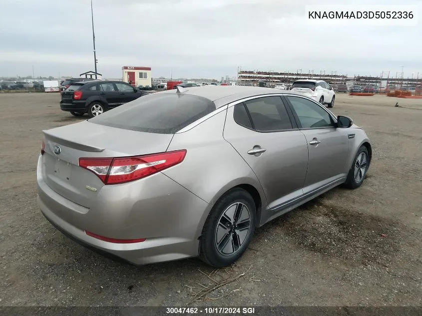 2013 Kia Optima Hybrid VIN: KNAGM4AD3D5052336 Lot: 30047462