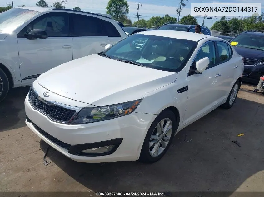 2013 Kia Optima Ex VIN: 5XXGN4A72DG144317 Lot: 39257388