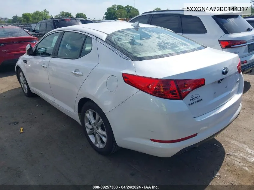 2013 Kia Optima Ex VIN: 5XXGN4A72DG144317 Lot: 39257388