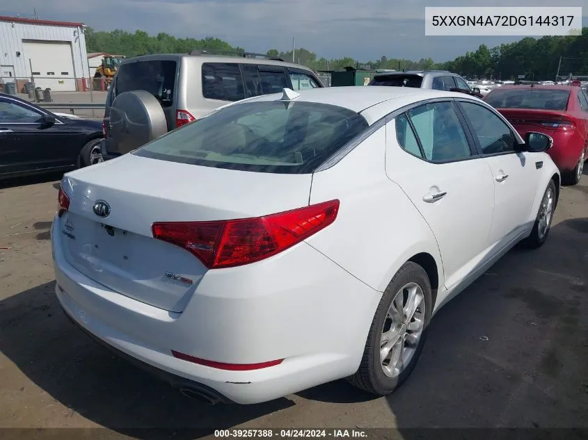 2013 Kia Optima Ex VIN: 5XXGN4A72DG144317 Lot: 39257388