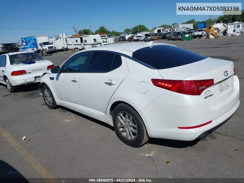 KNAGM4A7XD5383358 2013 Kia Optima Lx