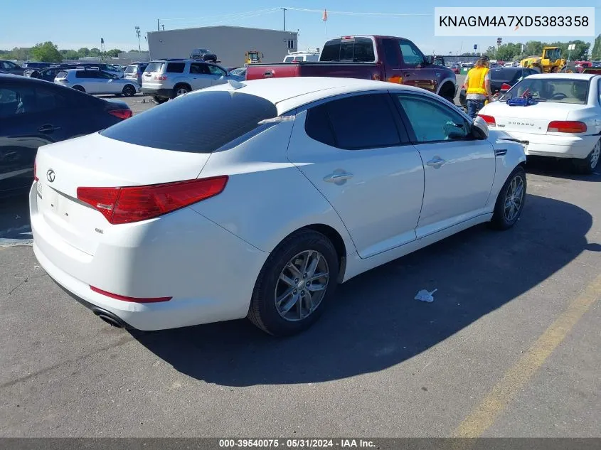 2013 Kia Optima Lx VIN: KNAGM4A7XD5383358 Lot: 39540075