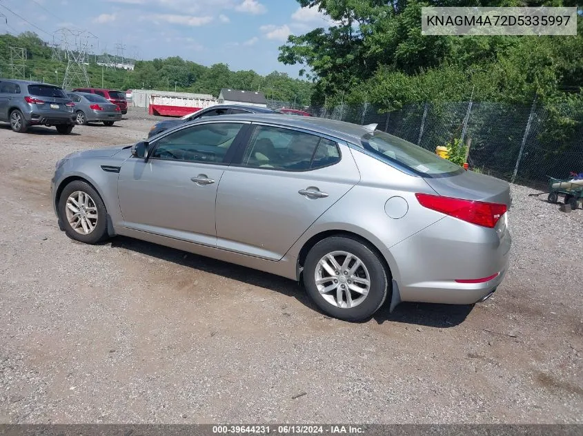 2013 Kia Optima Lx VIN: KNAGM4A72D5335997 Lot: 39644231