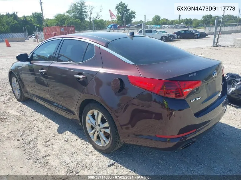 2013 Kia Optima Ex VIN: 5XXGN4A73DG117773 Lot: 39714038