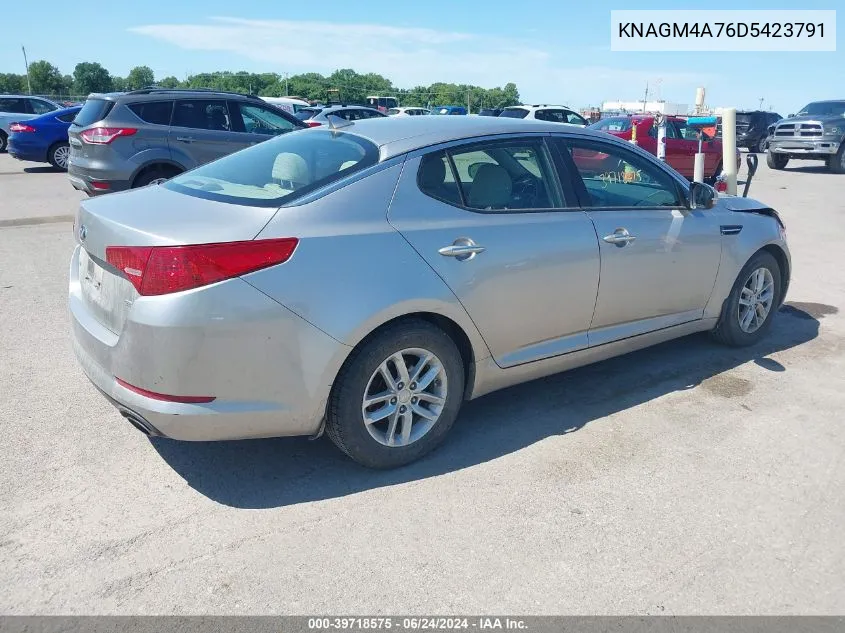 2013 Kia Optima Lx VIN: KNAGM4A76D5423791 Lot: 39718575