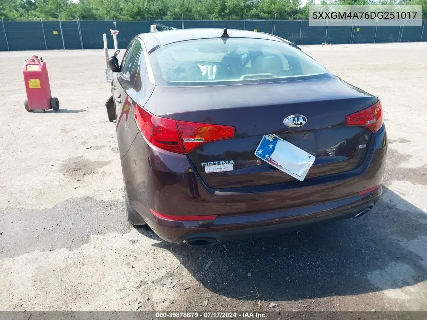 2013 Kia Optima Lx VIN: 5XXGM4A76DG251017 Lot: 39878679