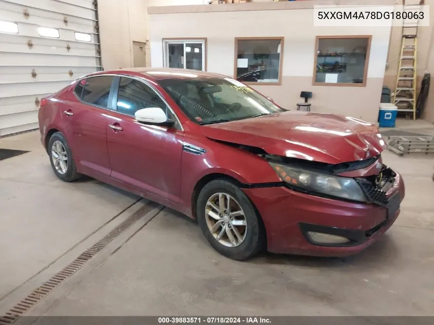 2013 Kia Optima Lx VIN: 5XXGM4A78DG180063 Lot: 39883571