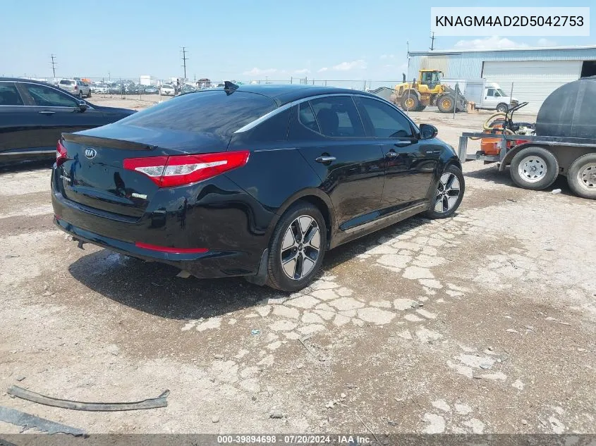 2013 Kia Optima Hybrid Ex VIN: KNAGM4AD2D5042753 Lot: 39894698