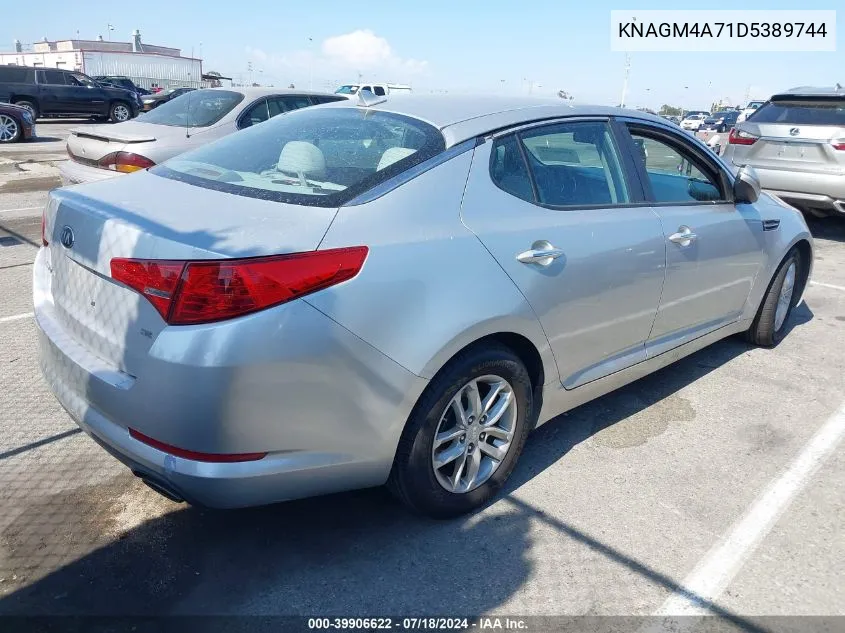 2013 Kia Optima Lx VIN: KNAGM4A71D5389744 Lot: 39906622