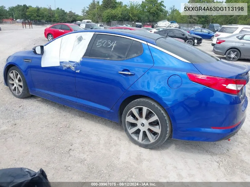 5XXGR4A63DG113198 2013 Kia Optima Sx