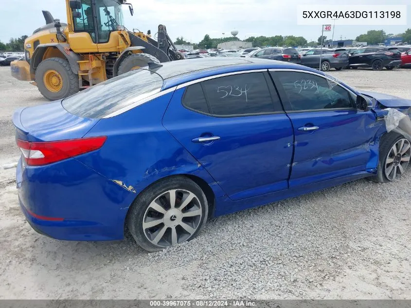 5XXGR4A63DG113198 2013 Kia Optima Sx