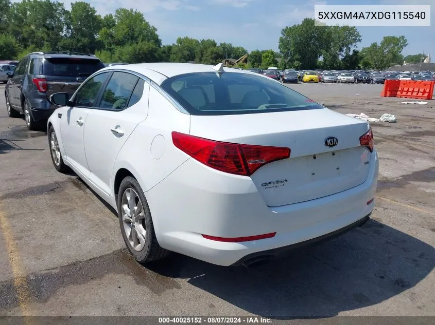 2013 Kia Optima Lx VIN: 5XXGM4A7XDG115540 Lot: 40025152