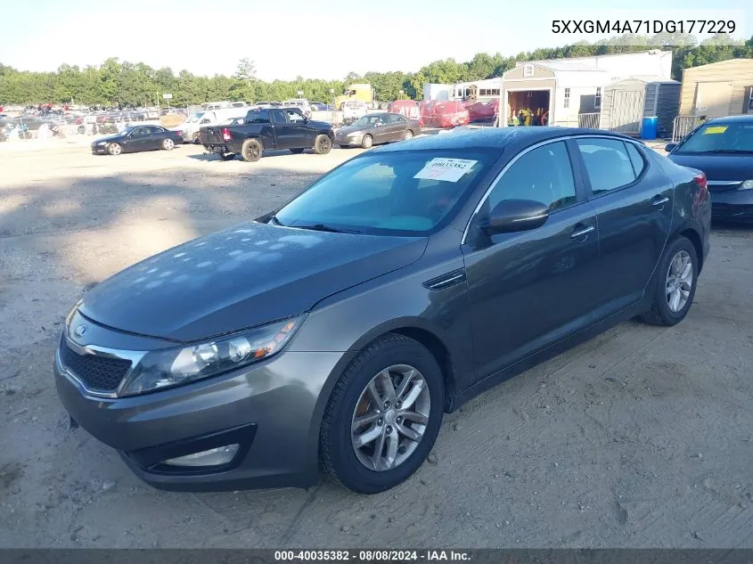 2013 Kia Optima Lx VIN: 5XXGM4A71DG177229 Lot: 40035382