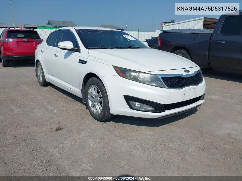 KNAGM4A75D5317526 2013 Kia Optima Lx