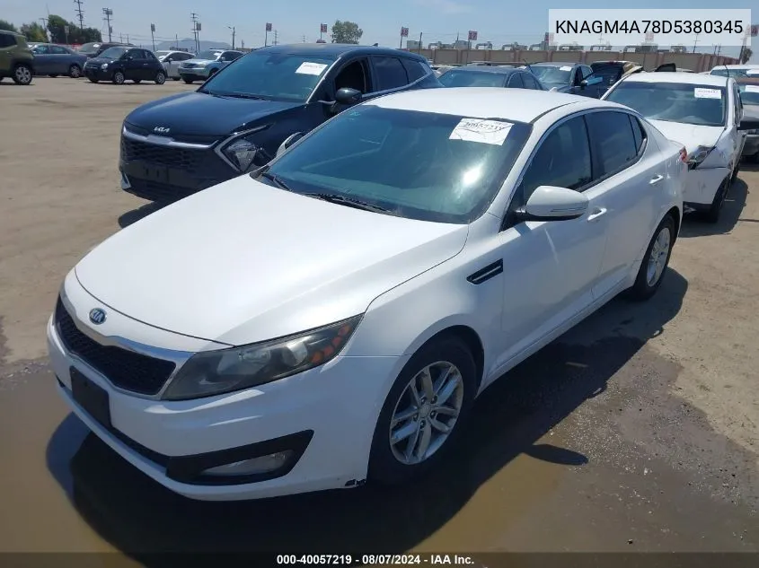 KNAGM4A78D5380345 2013 Kia Optima Lx