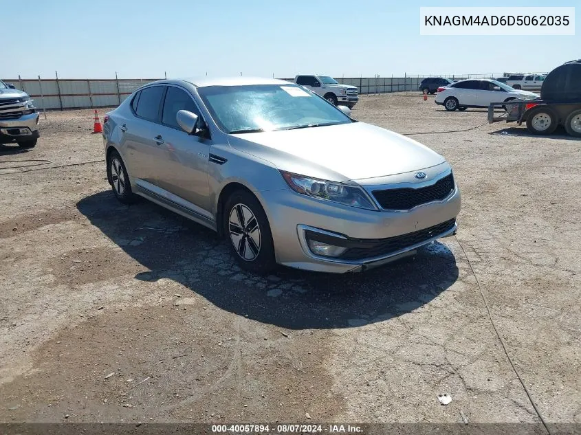 2013 Kia Optima Hybrid Lx VIN: KNAGM4AD6D5062035 Lot: 40057894