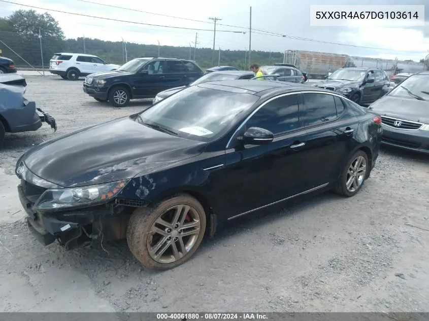 2013 Kia Optima Sx VIN: 5XXGR4A67DG103614 Lot: 40061880