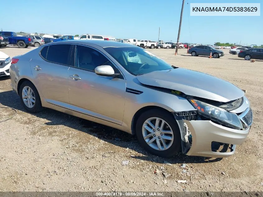 2013 Kia Optima Lx VIN: KNAGM4A74D5383629 Lot: 40074178