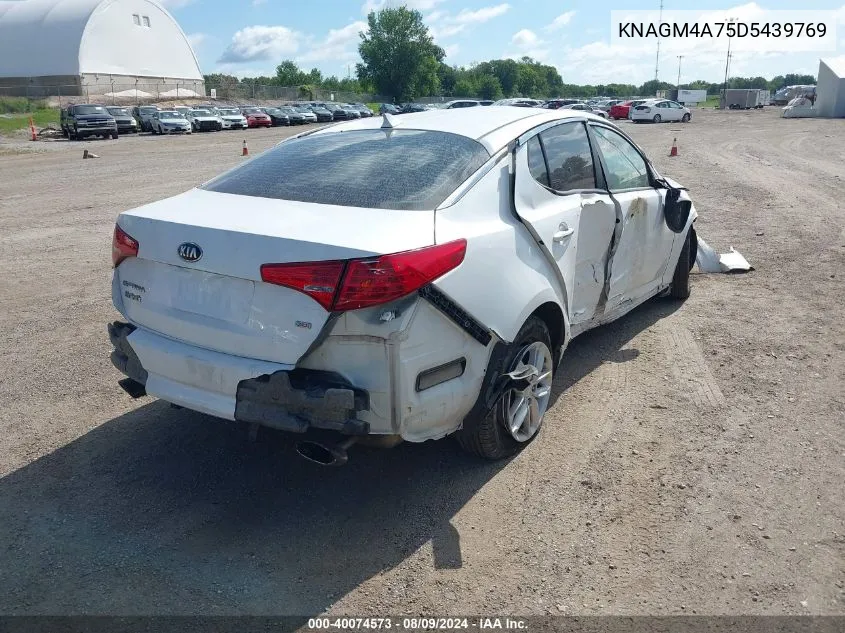 2013 Kia Optima Lx VIN: KNAGM4A75D5439769 Lot: 40074573