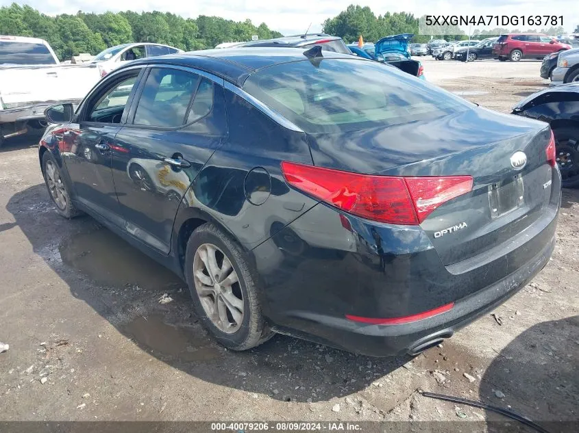 2013 Kia Optima Ex VIN: 5XXGN4A71DG163781 Lot: 40079206