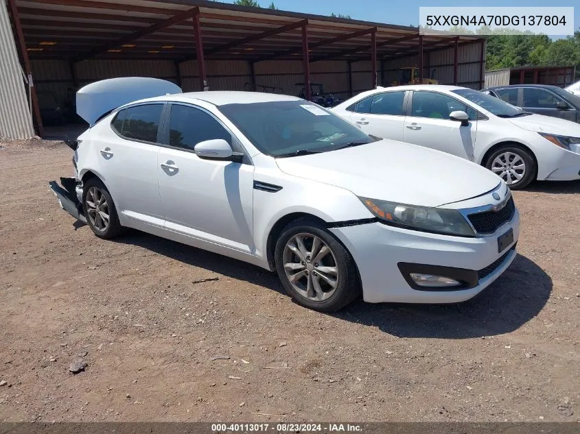 2013 Kia Optima Ex VIN: 5XXGN4A70DG137804 Lot: 40113017