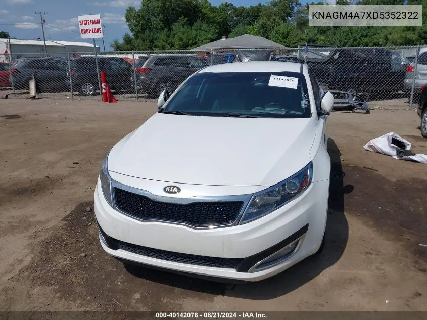 2013 Kia Optima Lx VIN: KNAGM4A7XD5352322 Lot: 40142076