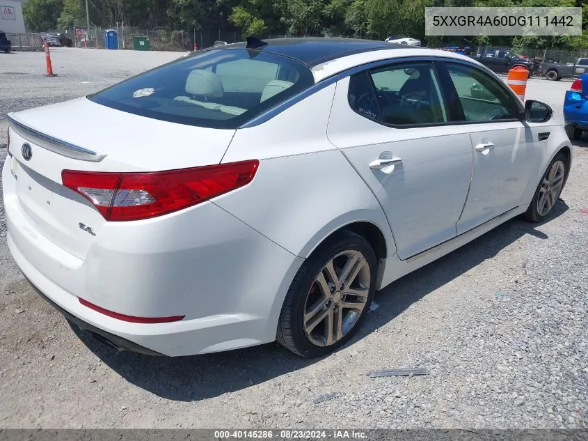 2013 Kia Optima Sx VIN: 5XXGR4A60DG111442 Lot: 40145286